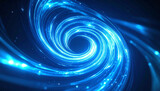 青いエネルギースパイラルの渦