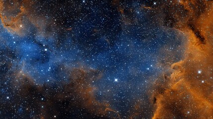 Wall Mural - Colorful Deep Space Nebula With Stars
