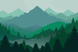 © HASIBUL HASAN - Serene mountain landscape with layered evergreen forests and misty peaks