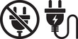 © stockingtimee - Electrical Plug Silhouette Vector Illustration with Power and No Power