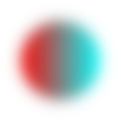 Wall Mural - Glowing red blue gradient light effect, blurry circle