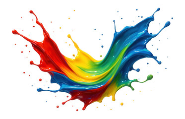 Wall Mural - colorful, dynamic paint splash with various vibrant colors.