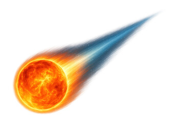 Wall Mural - glowing meteor streak with a shooting star light trail.