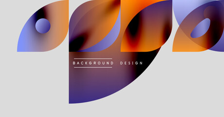 Wall Mural - abstract fluid shapes, vibrant colors, modern design. gradient overlays create dynamic visual effect