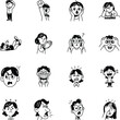 © Vectors Market - Set of Feelings Hand Drawn Style Icons