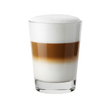 Latte macchiato in a glass isolated on transparent background