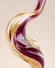 Canvas Print - gold and purple swirl.