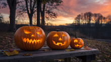 Jack O Lantern In The Garden Free Stock Photo - Public Domain Pictures