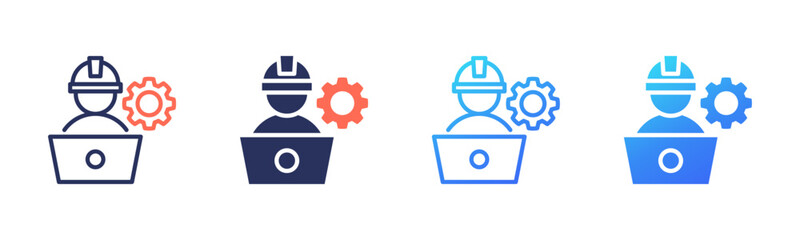 Engineer icon sheet multi style collection