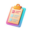 © juli - 3d icon Checklist App Icon 3D Rendered Task Management Graphic transparent png