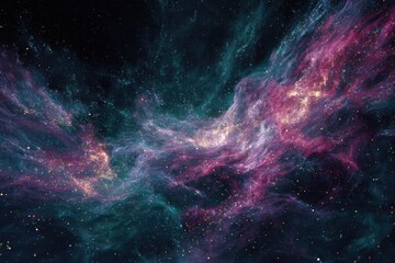 Wall Mural - vibrant cosmos artwork showcasing colorful nebulae and stars created with generative ai technology f