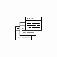 multiple web pages icon sign vector