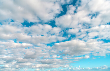 Wall Mural - Overcast scene. Cloudy sky view. Cloud drifting. Cloudy atmospheric backdrop. Morning sky with cloud. Sky and cloud formation. Weather cloudscape. Sky filled with cloud. Cloudy backdrop