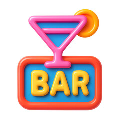 Wall Mural - png colorful bar sign illustration