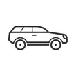 © Priya - Single Line Logo of an SUV White Background Vector