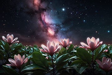 cosmos flower in the night