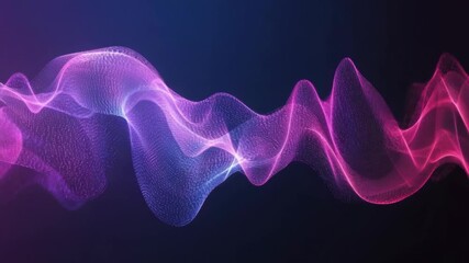 Wall Mural - Sound waves emanating from a speaker, digital audio processing concept, futuristic audio design with 3D rendering and light effects.