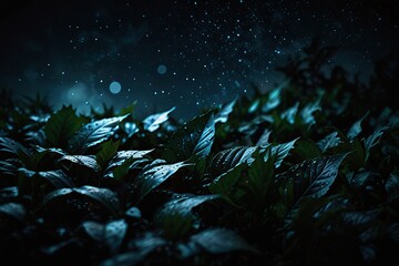 Wall Mural - night forest in the night