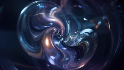 Wall Mural - abstract swirling liquid dark blue and purple metallic fluid vortex