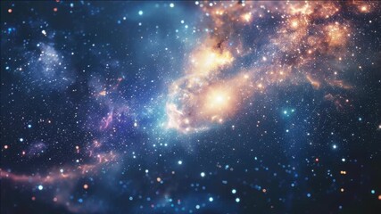 Wall Mural - a vibrant and dynamic depiction of a galaxy nebula, filled with stars and energy, set against the ba