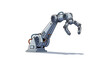 © alfian - Stylized robotic arm with mechanical articulation on a clean white background, evoking innovation and future forward technology