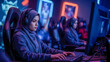 © shahporanshakil - Professional Muslim woman gamer wearing hijab playing online video game competition