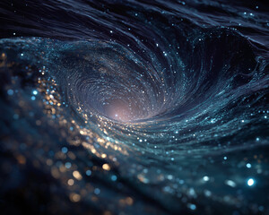 Wall Mural - cosmic vortex: an artistic representation of a swirling cosmic vortex, capturing the depth and myste