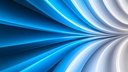 Wall Mural - the image features an abstract perspective converging with soft, blue hues seamlessly transitioning 