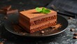 © Sherna - Delicious Chocolate Layer Cake with Mint Garnish