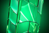 Fundo verde com textura de vidro.