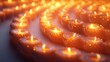 © Almahyra - Abstract spiral of glowing candles, decorative background, spiritual atmosphere, stock photo