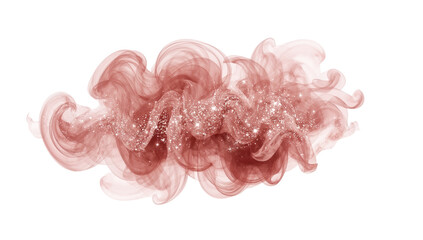 Wall Mural - ethereal rosy vapor with scattered stardust on transparent surface, a swirling cosmos, captivating