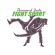© ESP Studio - Judo Fighter logo design vector. Silhouette Judo Fighter Template Illustration
