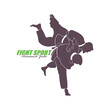 © ESP Studio - Judo Fighter logo design vector. Silhouette Judo Fighter Template Illustration