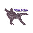 © ESP Studio - Judo Fighter logo design vector. Silhouette Judo Fighter Template Illustration
