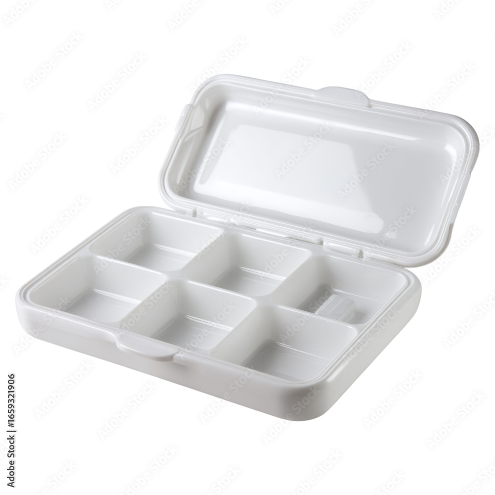 Withe Lunch Box Versatile White Lunch Box with Six Compartments for Meal Preparation ...