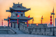 © ming - Corner towers on the city wall of Xi'an, China
