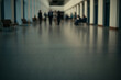 © Aa - Hallway with Walking People in Soft Blurred Indoor Business Space, motion blur Business concept, motion bokeh background