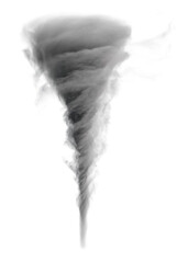 Wall Mural - Tornado Storm, Dangerous swirling tornado with cloud and powerful wind with isolated on transparent background. PNG file, 3D rendering