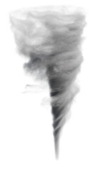 Wall Mural - Tornado Storm, Dangerous swirling tornado with cloud and powerful wind with isolated on transparent background. PNG file, 3D rendering