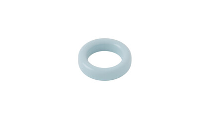 Wall Mural - isolated smooth toroidal shape with a soft pastel tone, luminous against transparent setting, a
