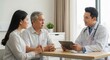© Zhaorui - A Doctor Discussing Health with Elderly Patients in Clinic