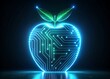 © RUMA - Minimal Apple Glowing Neon Circuit Lines