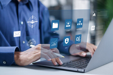 content management system, administration, statistics, user and configuration settings, create and p