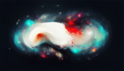 Wall Mural - Abstract Galaxy Nebula - Cosmic Clouds, Starry Sky, Colorful Space, Deep Universe, Celestial Art, Fantasy Landscape, Outer Space, Galaxy Exploration