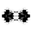 © SyedIstaqbal - Abstract rorschach inkblot symmetric design black and white art graphic illustration vector background image