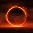 © Nakku - Fiery ringed circle, dramatic backdrop