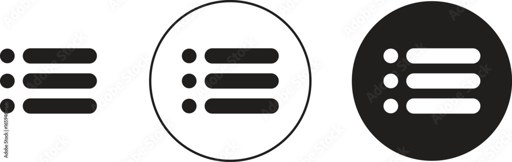 App Menu Icon Examples Hamburger web and mobile app menu icons set in flat styles. Collection ...