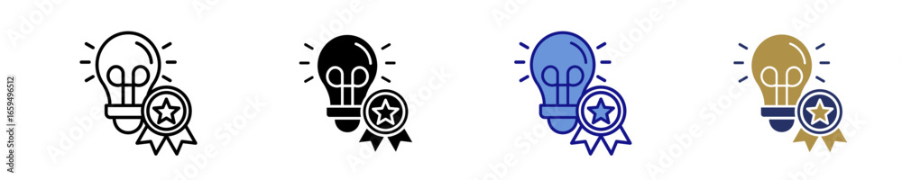 Innovation Award  Icon Set Multiple Style Collection