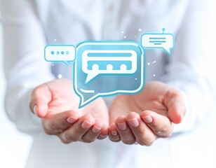 hand pushing button on a touch screen interface